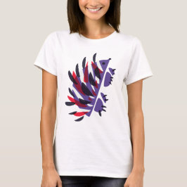 Bunter abstrakter geometrischer niedlicher Igel T-Shirt