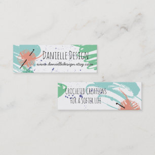 Bunter abstrakter Häkelarbeithakenball des Garns Mini Visitenkarte