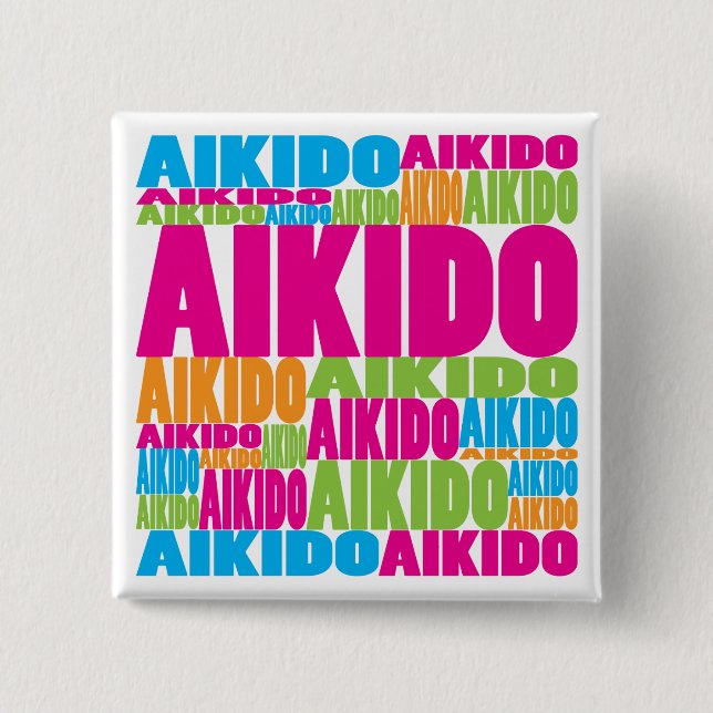Bunter Aikido Button (Vorderseite)
