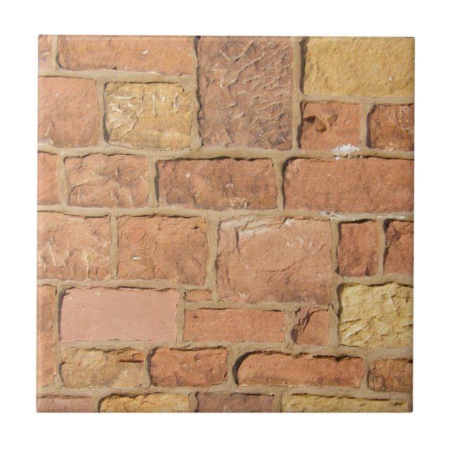 Bunter alter Backsteinmauerentwurf Fliese (Vorderseite)