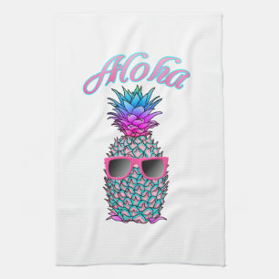Bunter Ananas-Hawaiianer Aloha Küchentuch
