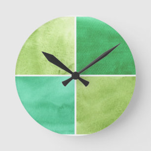 bunter Aquarellhintergrund für Ihre 6 Runde Wanduhr
