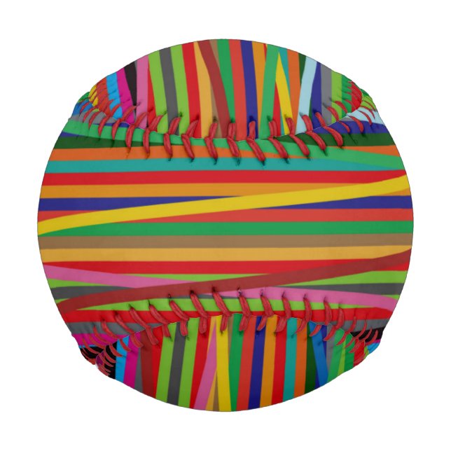 Bunter Baseball aus Yarn (Vorderseite)