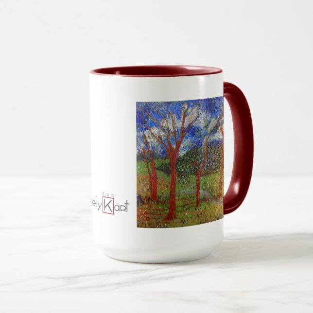 Bunter Baum Tasse (VorderseiteRechts)