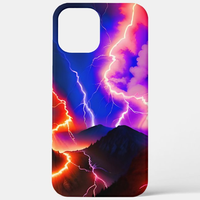 Bunter Blitzberg Eins Case-Mate iPhone Hülle (Rückseite)