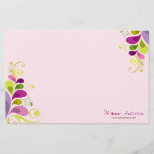 Bunter BlumenDeko-Blätter-Natur-Kunst-DekoChic Briefpapier