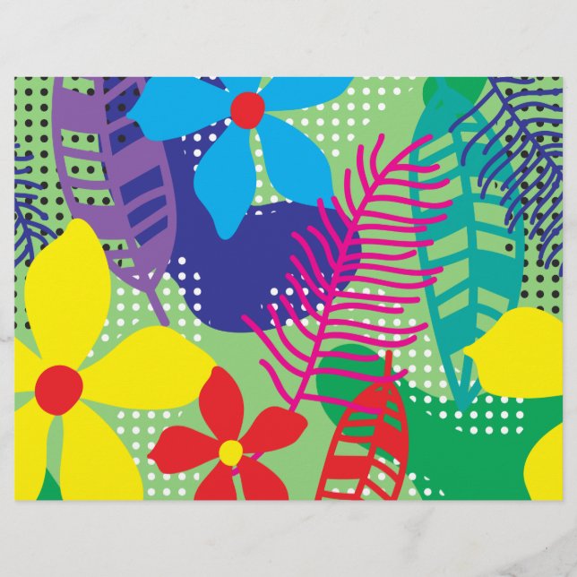 Bunter Blumenhintergrund Flyer (Vorne)