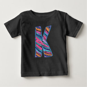 Bunter Buchstabe K wie in Kay Baby T-shirt