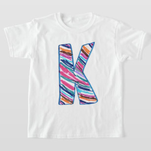 Bunter Buchstabe K wie in Kay T-Shirt