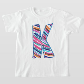 Bunter Buchstabe K wie in Kay T-Shirt