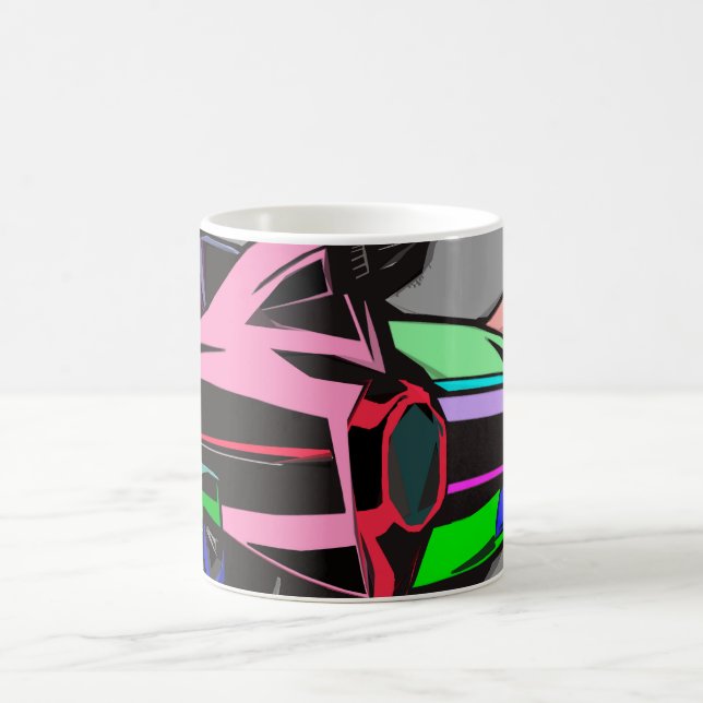 Bunter Cadillac Kaffeetasse (Mittel)