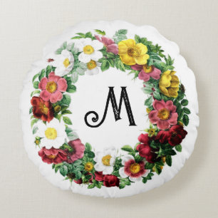 bunter Circlet der Vintagen Rosen Rundes Kissen