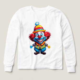 Bunter Clown-Charakter in leuchtendem Kostüm