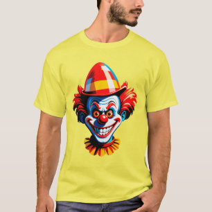 Bunter Clown-Charakter in leuchtendem Kostüm T-Shirt