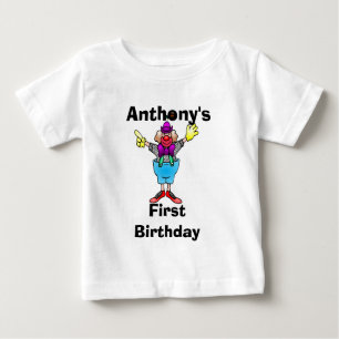 Bunter Clown-personalisiertes Baby-T-Shirt Baby T-shirt
