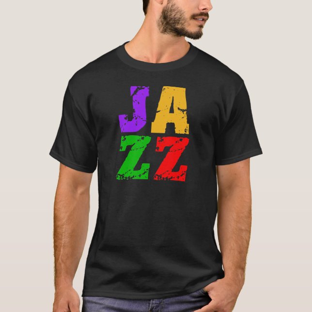 Bunter cooler Jazz T-Shirt (Vorderseite)