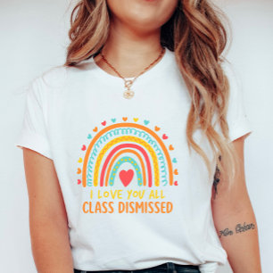Bunter Dank an die Lehrer; Unterricht beendet  T-Shirt