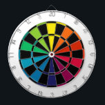Bunter Dartscheibe-Regenbogen mit Schwarzem Dartscheibe<br><div class="desc">Pfeilbrett in den coolen Farben anstelle das übliche Rote und das schwarz (oder eines Fotos, in dem Sie die Ziele nicht sehen können). Dieses ist für den Spielraum oder ein Teenagerschlafzimmer groß. Farben reichen von verrücktem überwunden, also sind Sie sicher, den rechten Sitz zu finden. Diese Dartscheibe ist auch in...</div>