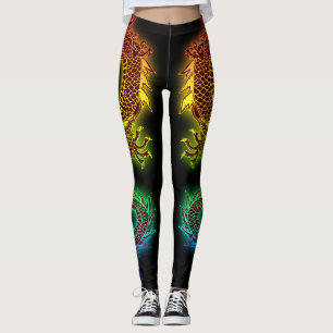 Bunter Drache Leggings