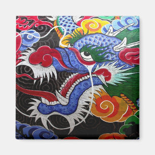 Bunter Drache Magnet