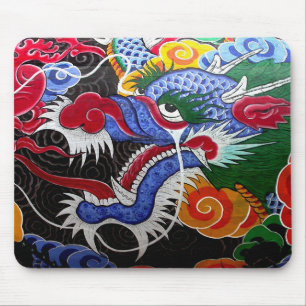 Bunter Drache Mousepad