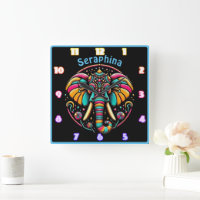 Bunter Elefant mit lebhaften Dekorationen