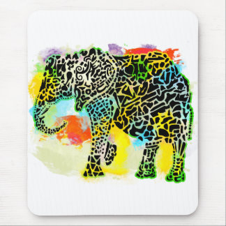 Bunter Elefant Mousepad