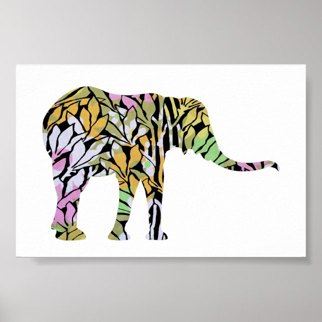 Bunter Elefant Poster (Vorne)