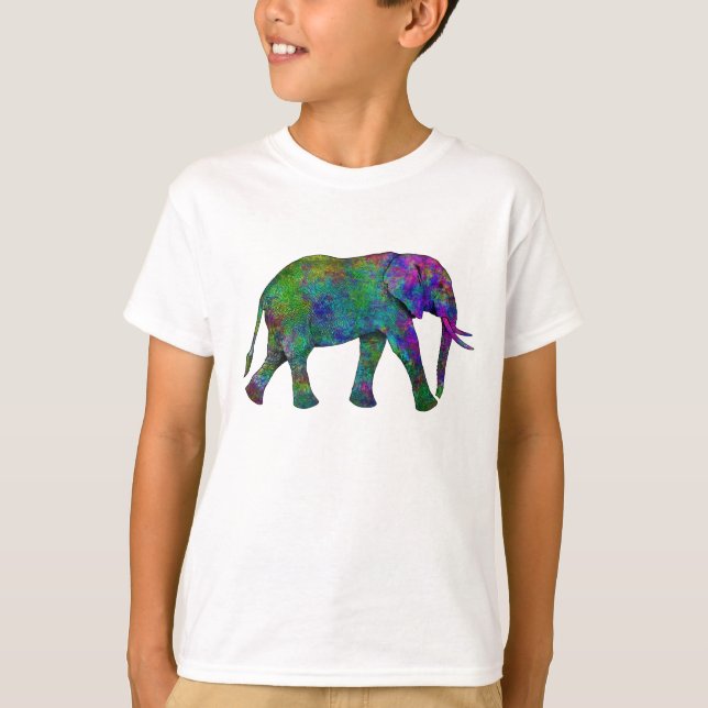 Bunter Elefant T-Shirt (Vorderseite)