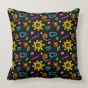 Bunter Entwurf des Hintergrundes für Kinder Kissen