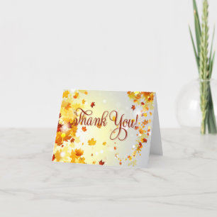 Bunter Fall danken Ihnen Karten mit Herbst-Blätter