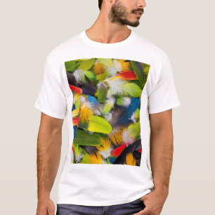 Bunter Federhaufen T-Shirt