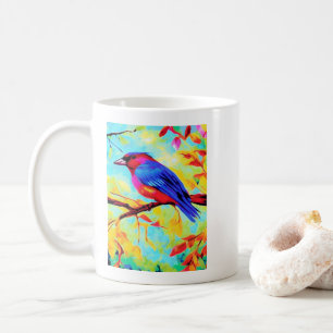 Bunter Fink Kunst Kaffeetasse