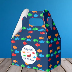 Bunter Fisch Geburtstag Geschenkschachtel