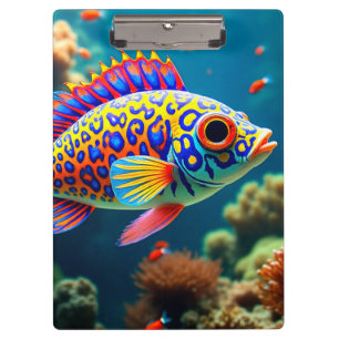 Bunter Fisch Klemmbrett