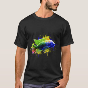 Bunter Fisch - Pinsel T-Shirt