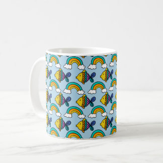 Bunter Fisch und Regenbogen-Mug Kaffeetasse