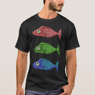 Bunter Fischstapel T-Shirt