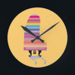 Bunter Flügel Runde Wanduhr<br><div class="desc">Bunter Flügel,  der Musik | Meg. Ohm Takamura | AssetID spielt: 106630515</div>