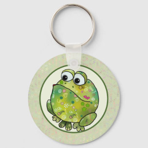 Bunter Frosch Postkarte Schlüsselanhänger