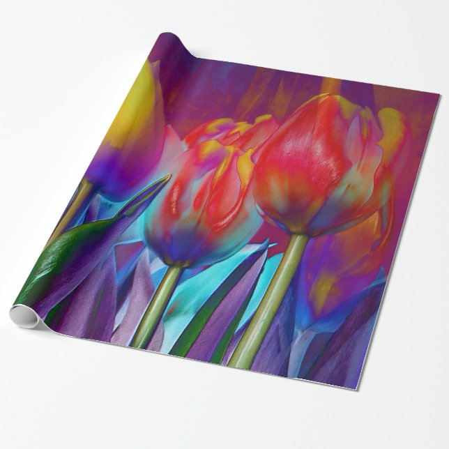 Bunter Frühling Geschenkpapier (Ungerollt)