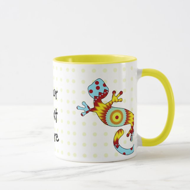Bunter Fun Gecko Lizard Tasse (Rechts)