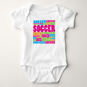 Bunter Fußball Baby Strampler