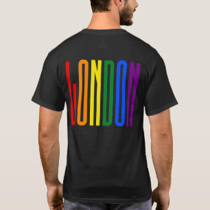 Bunter Gay Pride LGBT des Regenbogen-Text-LGBTQ T-Shirt