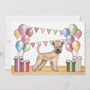 Bunter Geburtstag eines Soft-Coated Wheaten Terrie Einladung