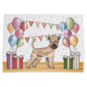 Bunter Geburtstag Soft-Coated Wheaten Terrier Große Geschenktüte