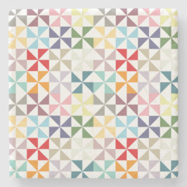 Bunter geometrischer Pinwheel Steinuntersetzer