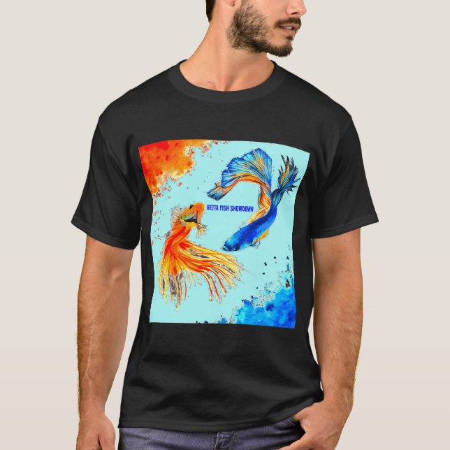 Bunter gestreifter Fisch T-Shirt (Vorderseite)