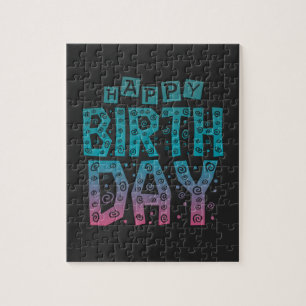 bunter glücklicher Geburtstag für alle Puzzle