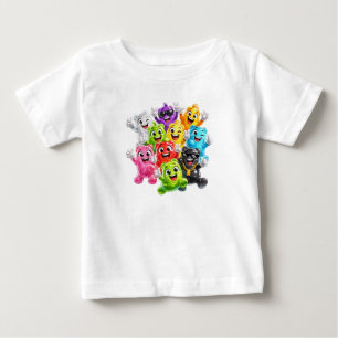 Bunter glücklicher Monster-Baby-Body Baby T-shirt